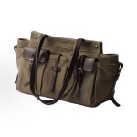 PRADA Route multi-functional pocket design embossed engraved logo handbag, large size for both men and women, couple style, military green